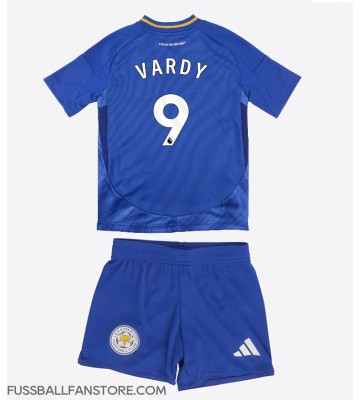 Leicester City Jamie Vardy #9 Replik Heimtrikot Kinder 2024-25 Kurzarm (+ Kurze Hosen)